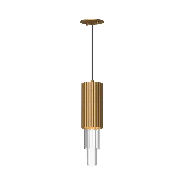 Bordeaux 4-Inch Pendant in Aged Gold - Image 1