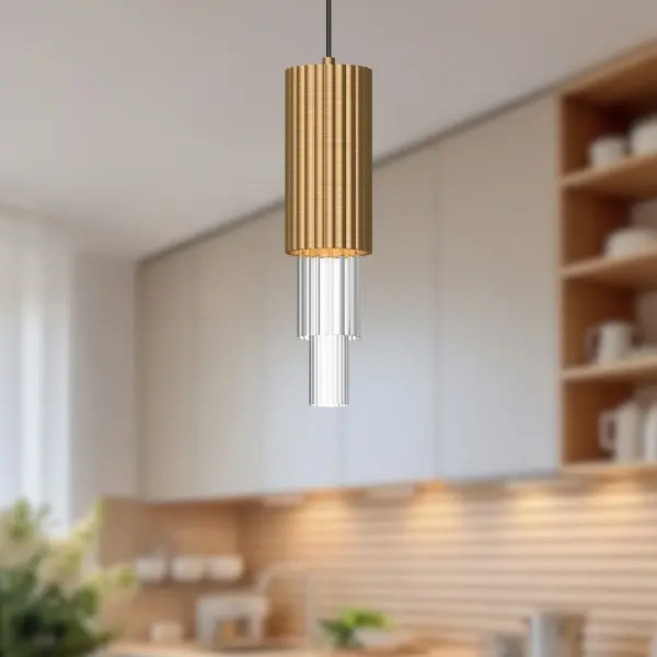 Bordeaux 4-Inch Pendant in Aged Gold - Image 3