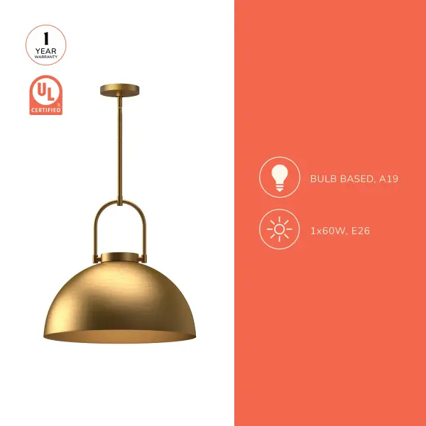 Harper 16-Inch Pendant in Aged Gold - Image 26