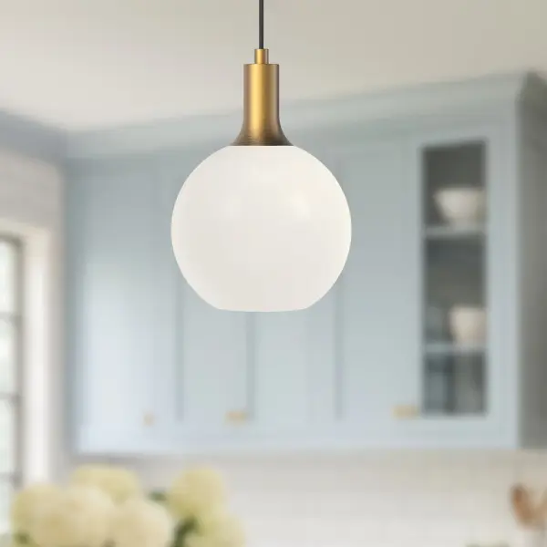 Castilla 8-Inch Pendant in Matte Black with Clear Glass - Image 3