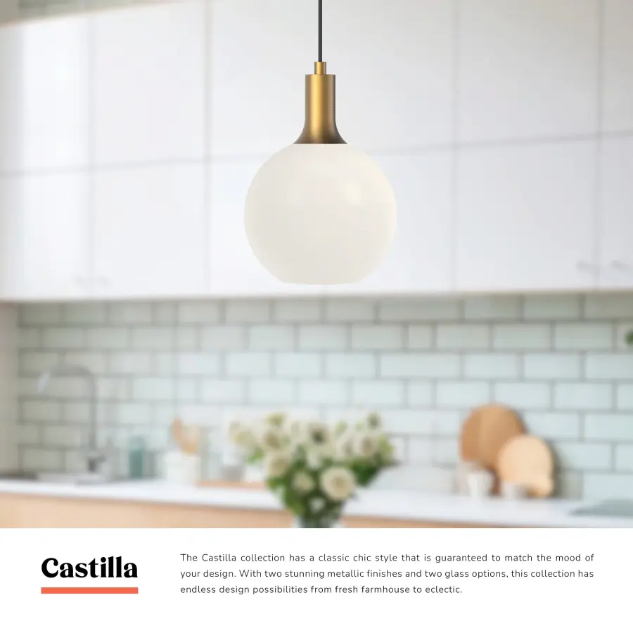 Castilla 8-Inch Pendant in Matte Black with Clear Glass - Image 9