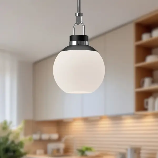 Copperfield 12-Inch Chrome Pendant with Clear Glass - Image 5