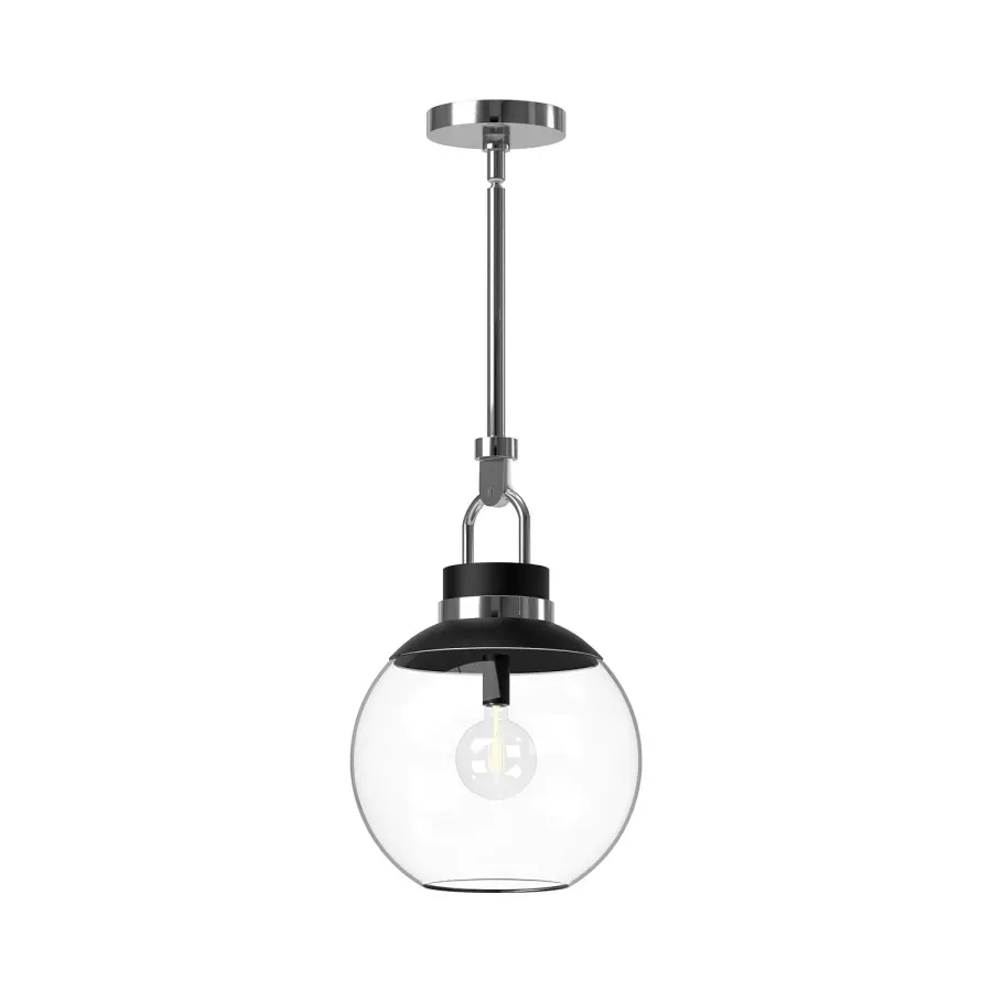 Copperfield 12-Inch Chrome Pendant with Clear Glass - Image 7