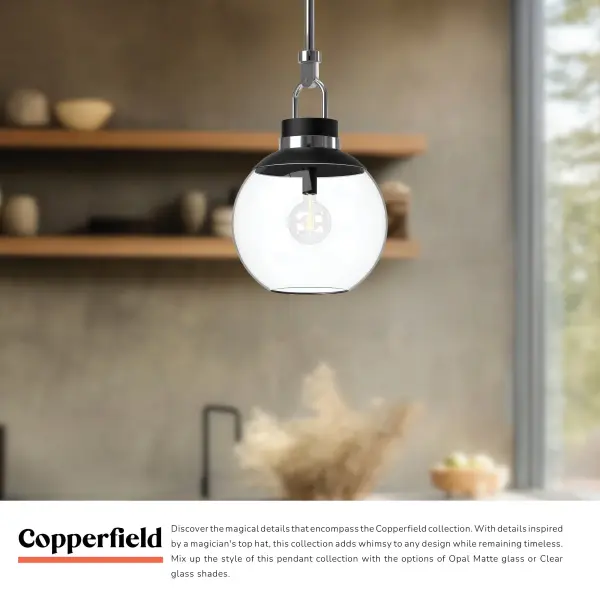 Copperfield 12-Inch Chrome Pendant with Clear Glass - Image 10