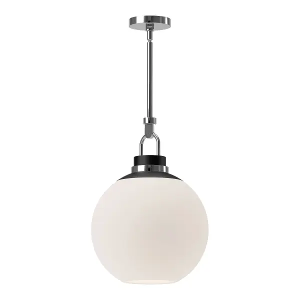 Copperfield 16-Inch Chrome Pendant with Clear Glass - Image 1