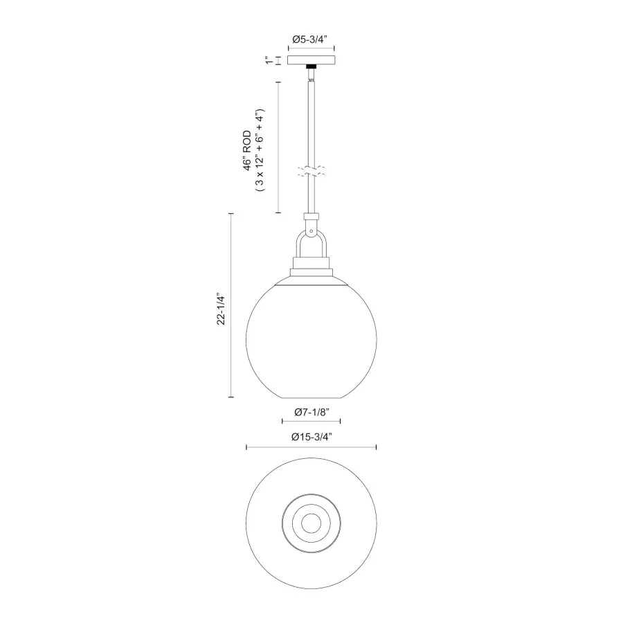 Copperfield 16-Inch Chrome Pendant with Clear Glass - Image 13