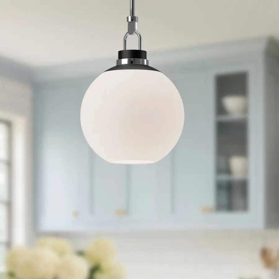 Copperfield 16-Inch Chrome Pendant with Clear Glass - Image 6