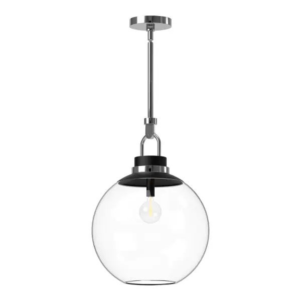 Copperfield 16-Inch Chrome Pendant with Clear Glass - Image 9