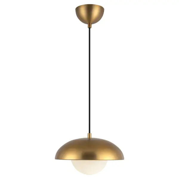 Rubio 11-Inch Pendant in Matte Black with Opal Glass - Image 6