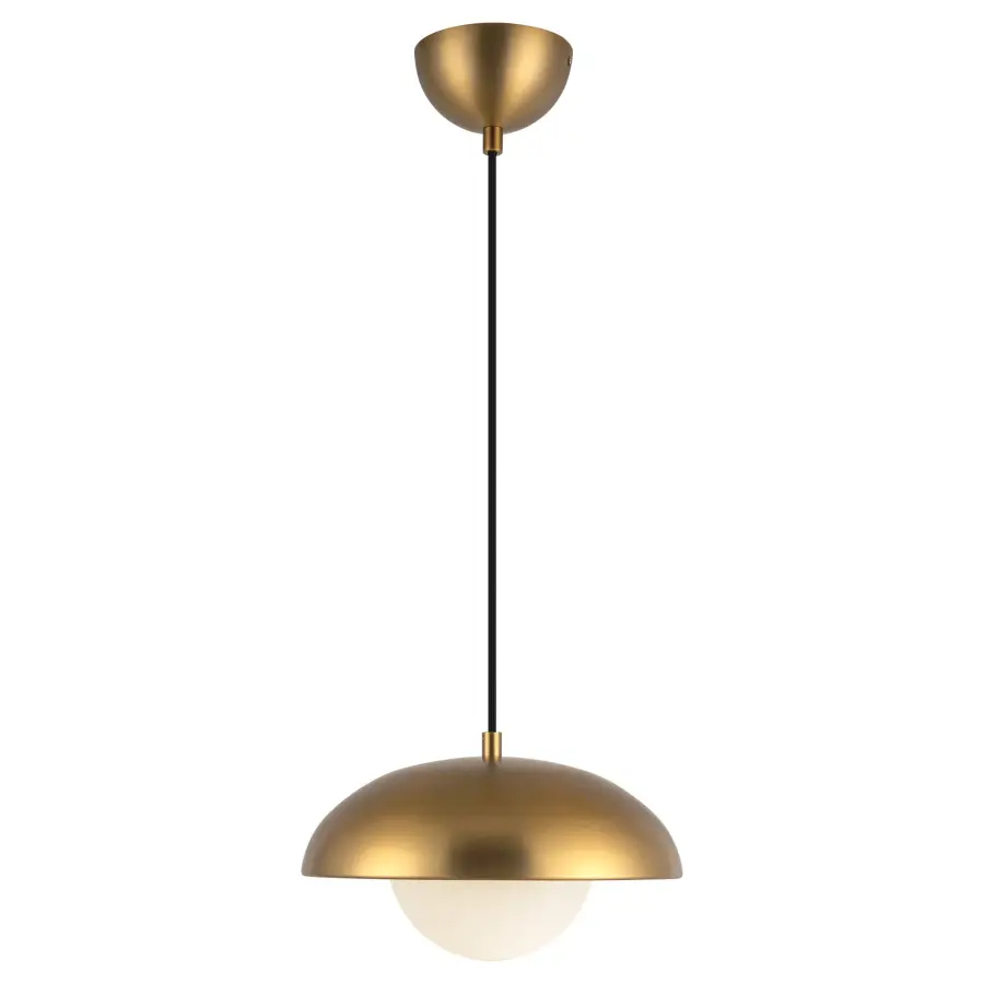 Rubio 11-Inch Pendant in Matte Black with Opal Glass - Image 6