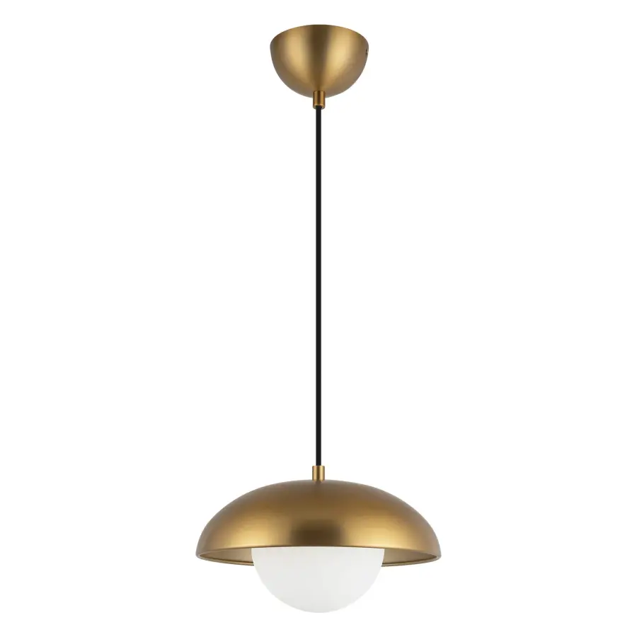 Rubio 11-Inch Pendant in Matte Black with Opal Glass - Image 8