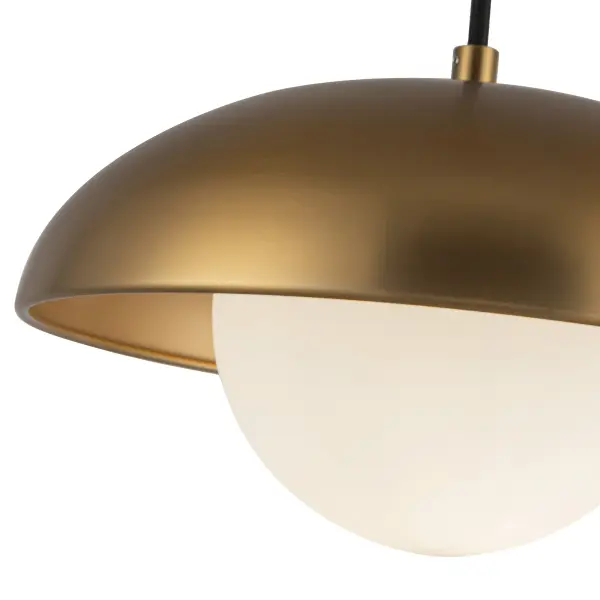 Rubio 11-Inch Pendant in Matte Black with Opal Glass - Image 10