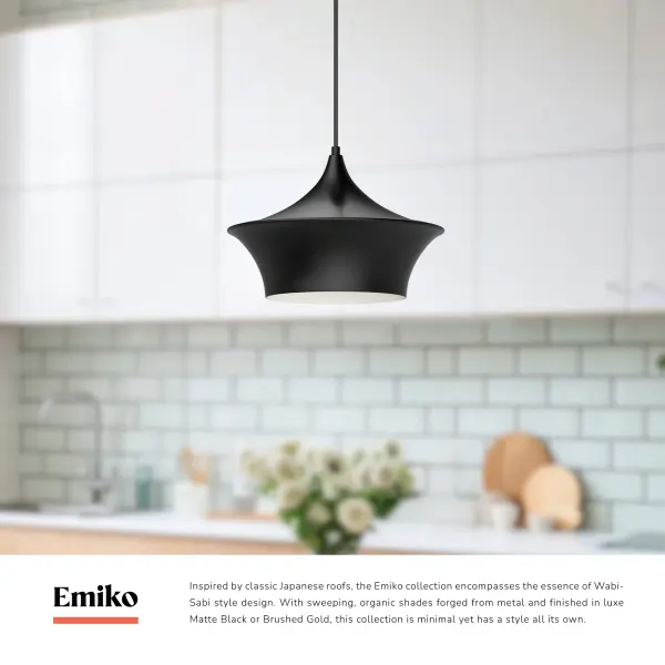 Emiko 13-Inch Pendant in Brushed Gold - Image 5