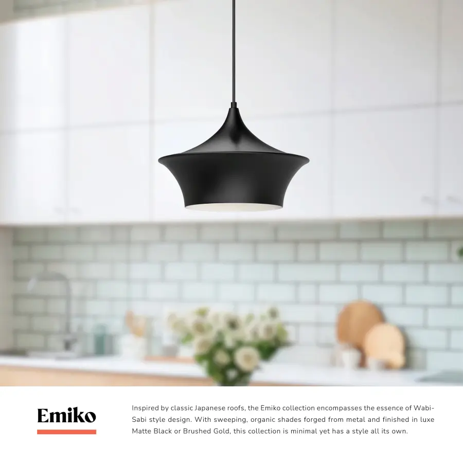 Emiko 13-Inch Pendant in Brushed Gold - Image 5