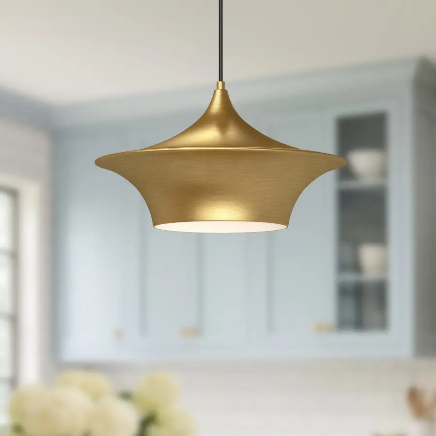 Emiko 16-Inch Pendant in Brushed Gold - Image 2