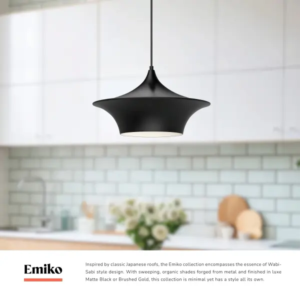 Emiko 16-Inch Pendant in Brushed Gold - Image 5