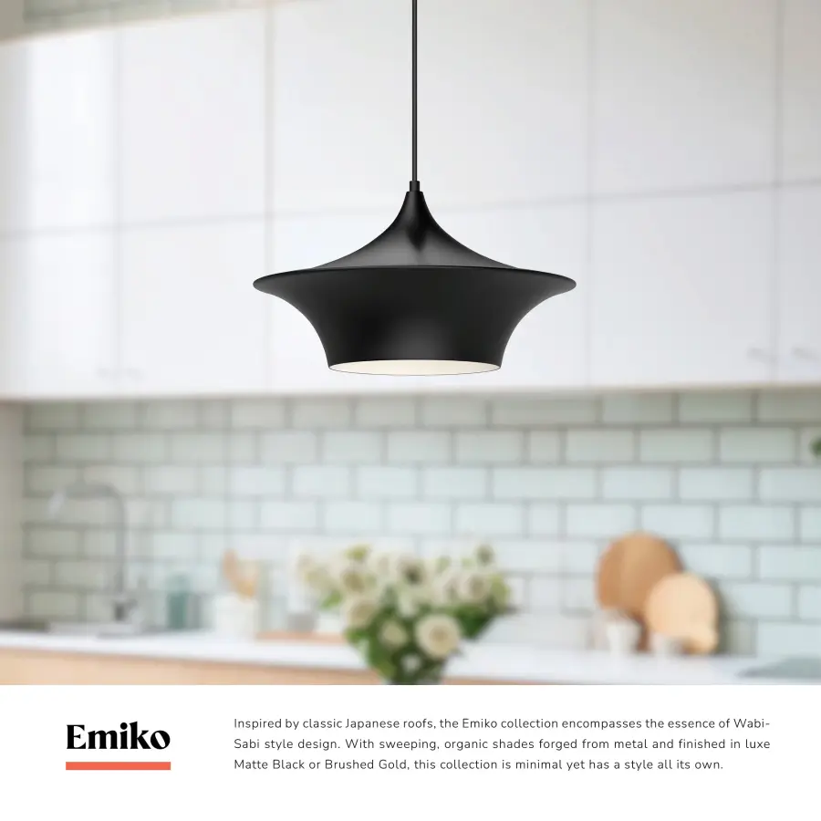 Emiko 16-Inch Pendant in Brushed Gold - Image 5
