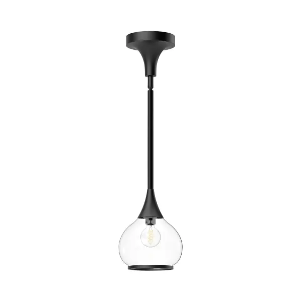 Hazel 6-Inch Pendant in Aged Gold with Clear Glass - Image 9