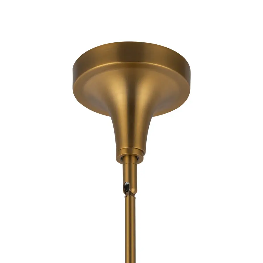 Hazel 10-Inch Pendant in Aged Gold with Clear Glass - Image 14