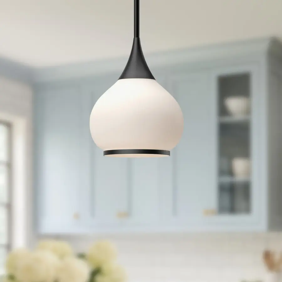 Hazel 10-Inch Pendant in Aged Gold with Clear Glass - Image 18