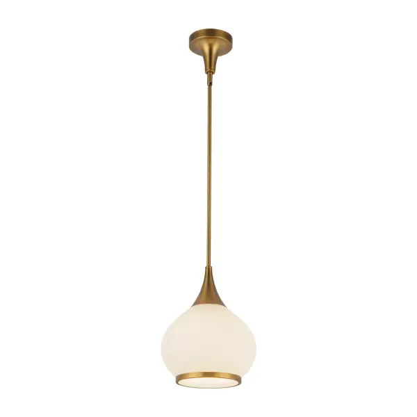 Hazel 10-Inch Pendant in Aged Gold with Clear Glass - Image 6