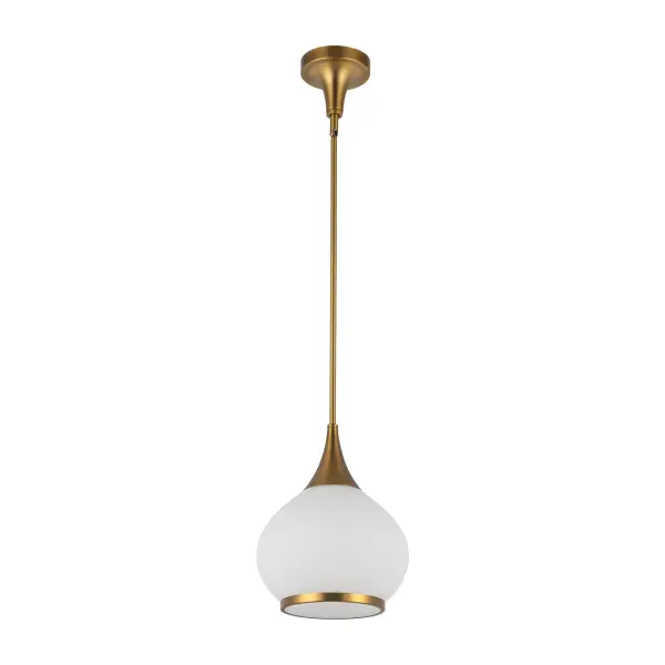 Hazel 10-Inch Pendant in Aged Gold with Clear Glass - Image 7