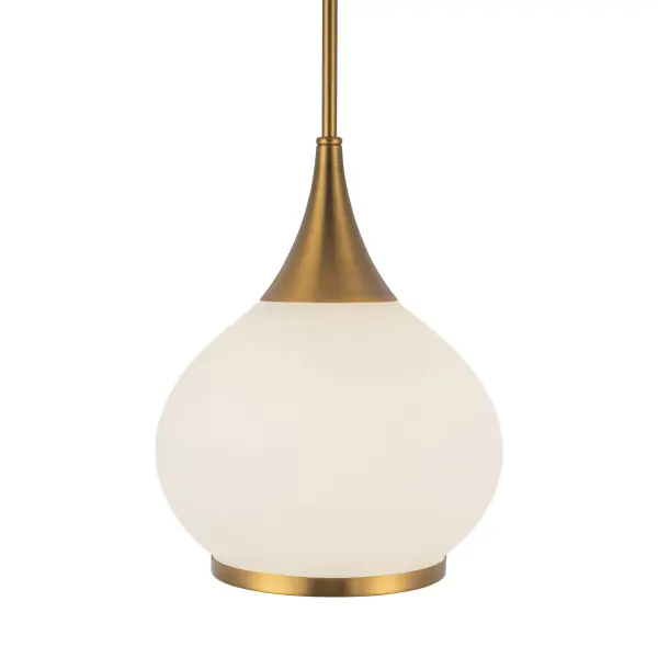 Hazel 10-Inch Pendant in Aged Gold with Clear Glass - Image 8