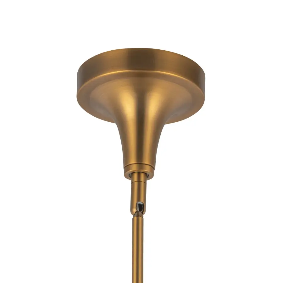 Hazel 10-Inch Pendant in Aged Gold with Clear Glass - Image 9
