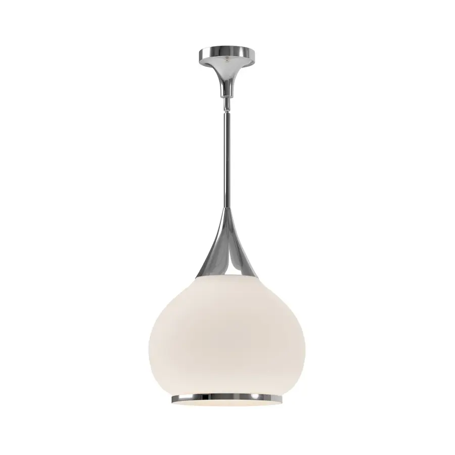 Hazel 14-Inch Pendant in Aged Gold with Clear Glass - Image 1
