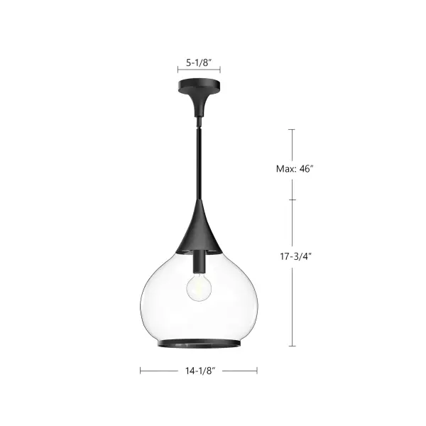 Hazel 14-Inch Pendant in Aged Gold with Clear Glass - Image 19
