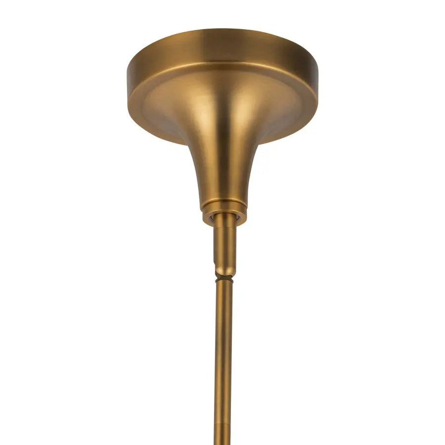 Hazel 14-Inch Pendant in Aged Gold with Clear Glass - Image 10