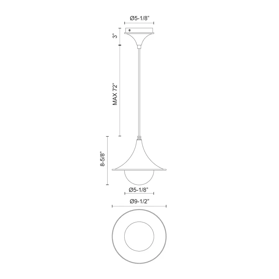 Fuji 9-Inch Pendant Light - Image 5
