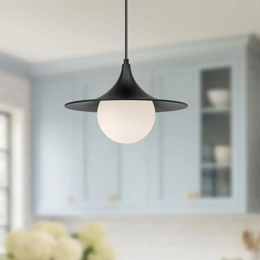 Fuji 12-Inch Pendant Light in Brushed Gold - Image 3