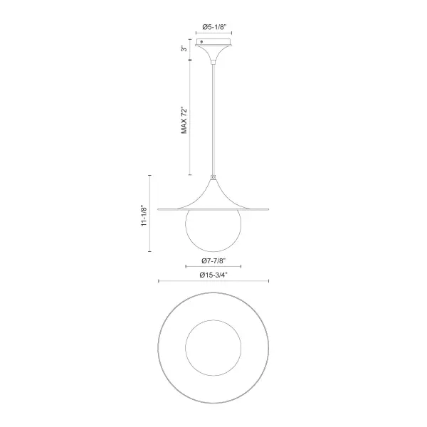 Fuji 16-Inch Pendant Light - Image 7
