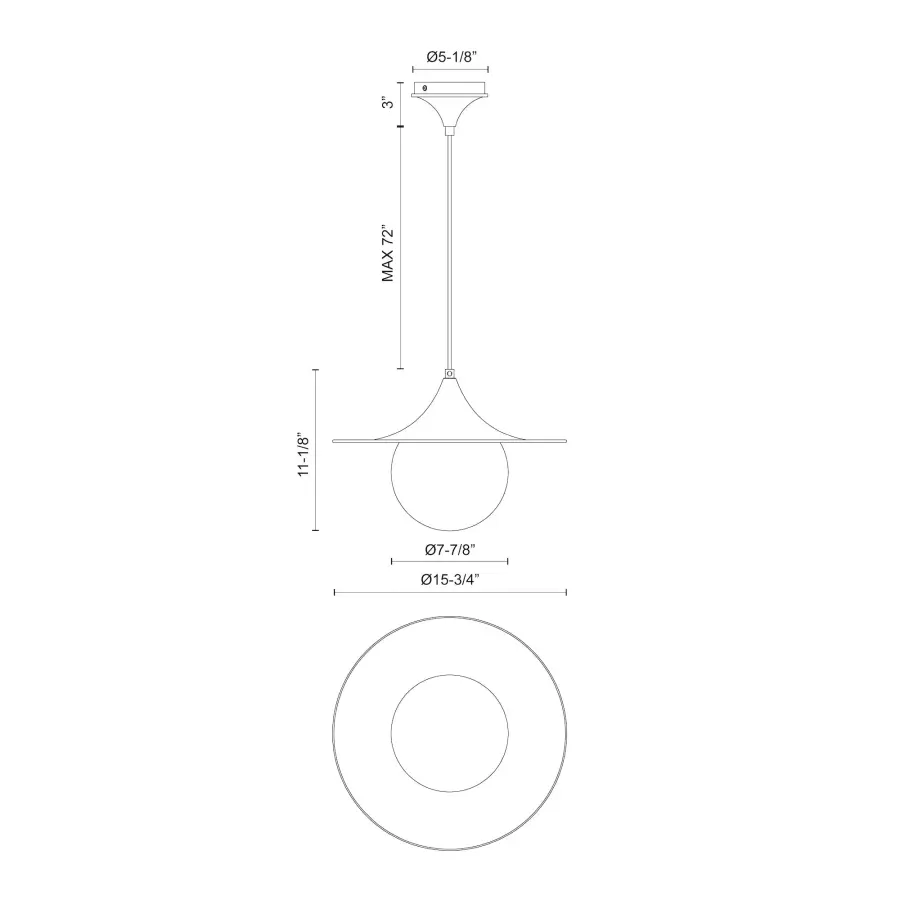 Fuji 16-Inch Pendant Light - Image 7
