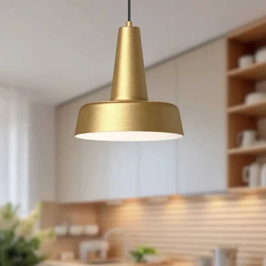 Juliana 11-Inch Pendant Light in Brushed Gold - Image 3