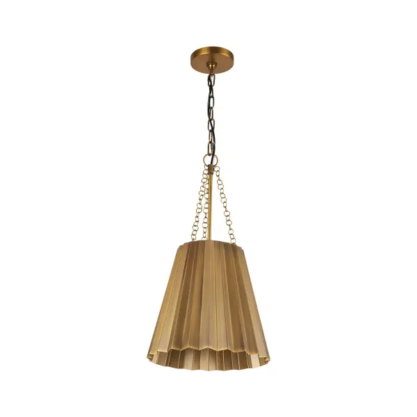 Plisse 12-Inch Pendant in Aged Gold - Image 5