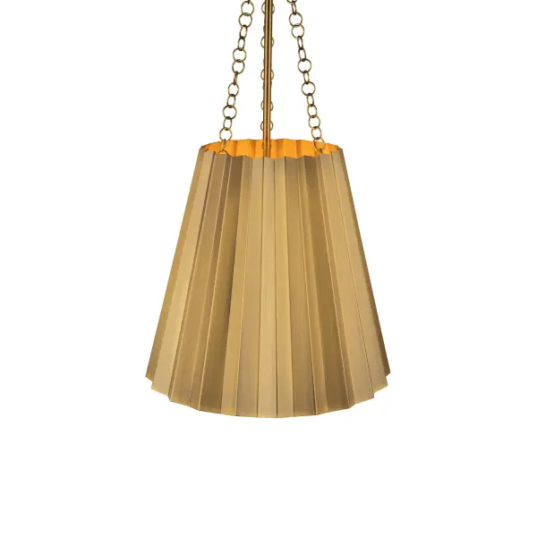 Plisse 12-Inch Pendant in Aged Gold - Image 6