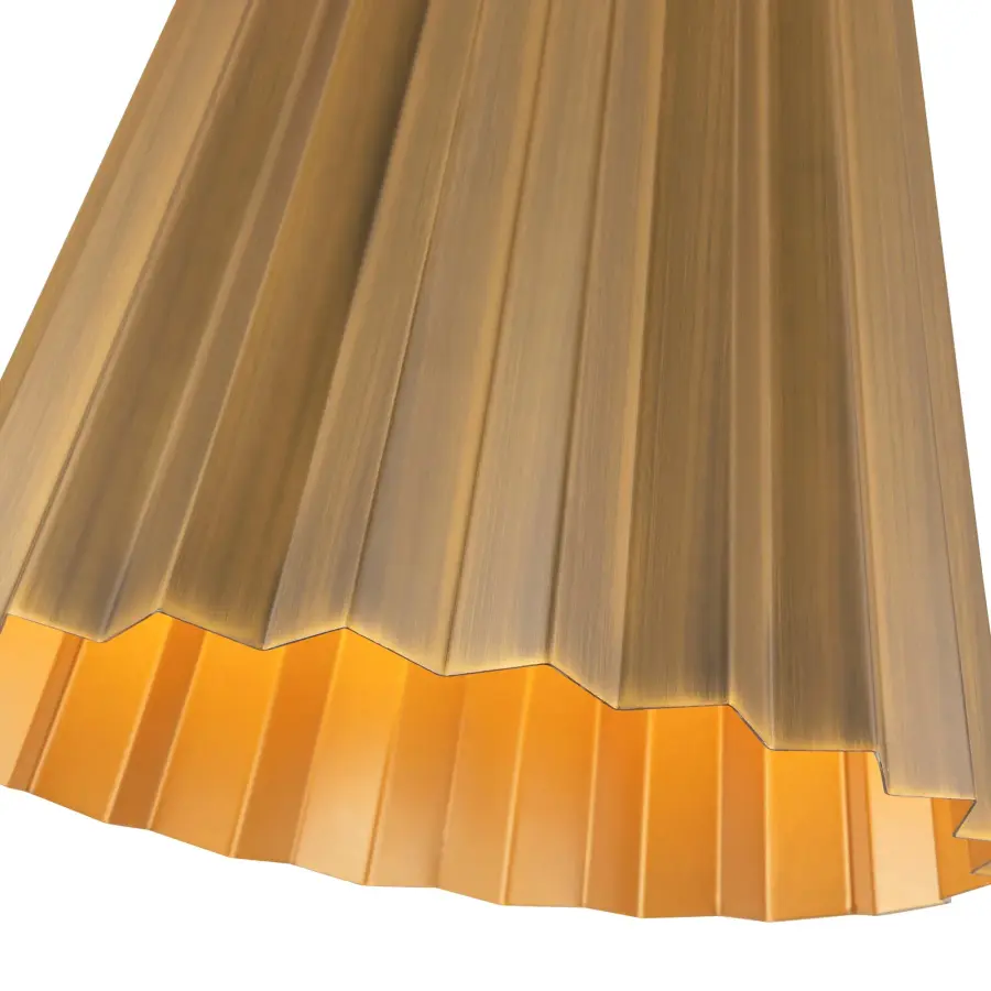 Plisse 12-Inch Pendant in Aged Gold - Image 7