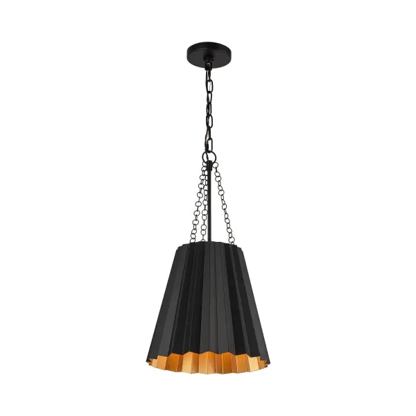 Plisse 12-Inch Pendant in Aged Gold - Image 9