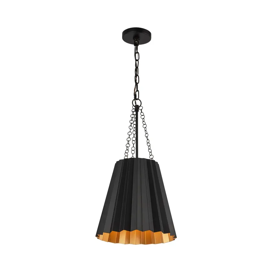 Plisse 12-Inch Pendant in Aged Gold - Image 9