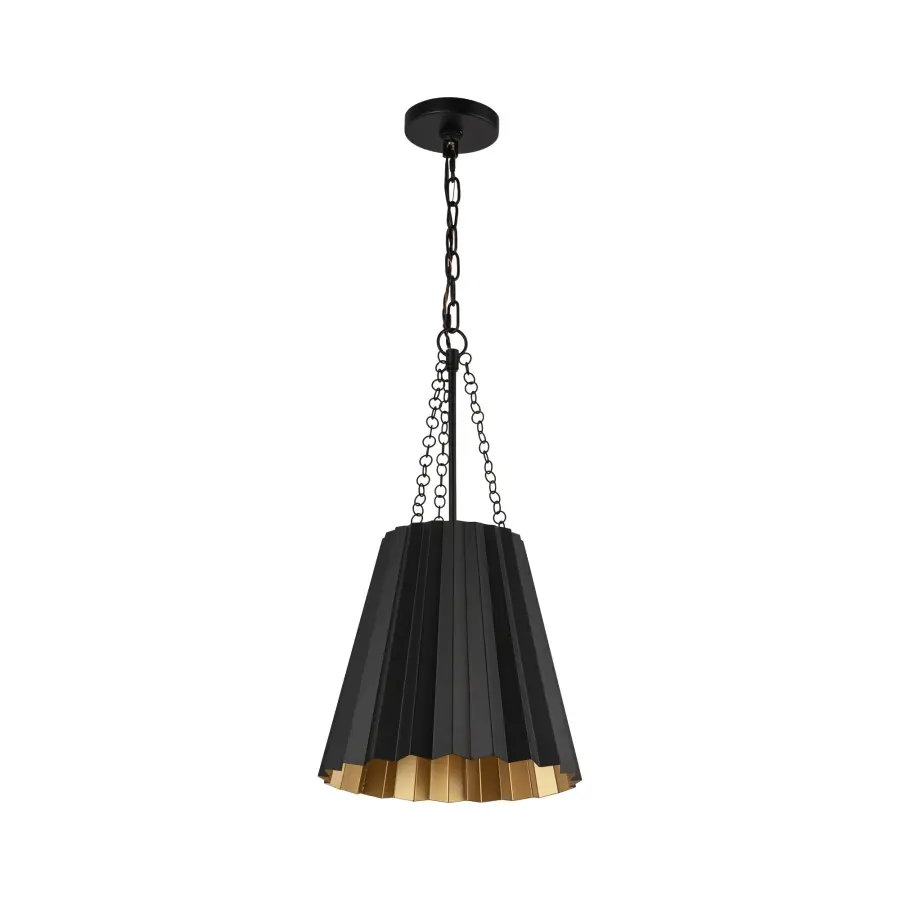 Plisse 12-Inch Pendant in Aged Gold - Image 10