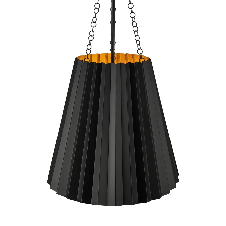 Plisse 16-Inch Pendant in Aged Gold - Image 12