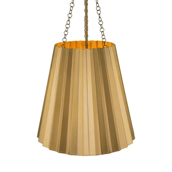 Plisse 16-Inch Pendant in Aged Gold - Image 7