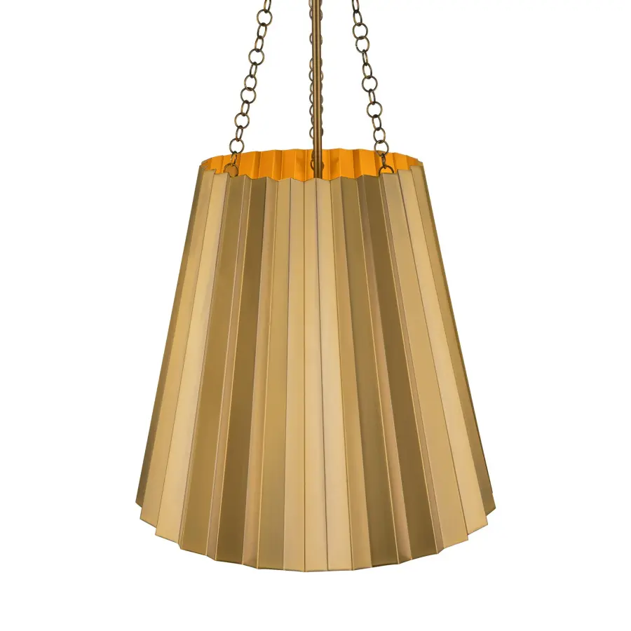 Plisse 16-Inch Pendant in Aged Gold - Image 7