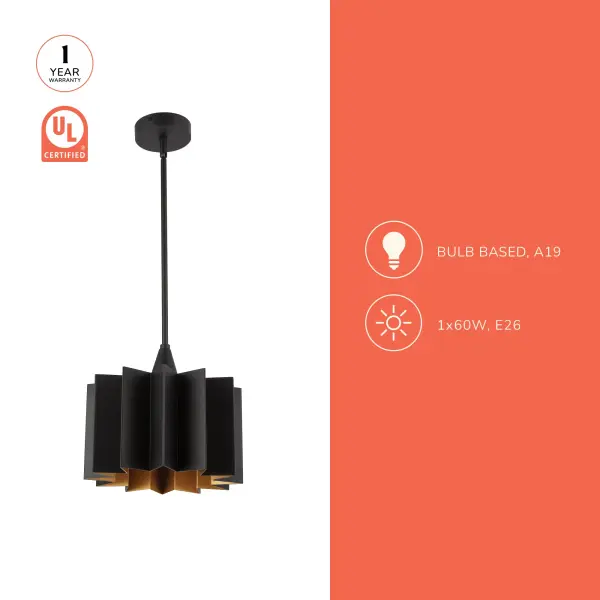 Plisse 12-Inch Pendant in Aged Gold - Image 13