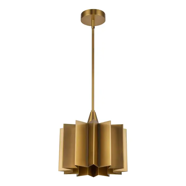 Plisse 12-Inch Pendant in Aged Gold - Image 5
