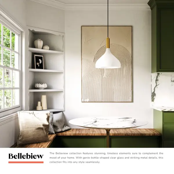 Belleview 12-Inch Pendant in Aged Gold - Image 28