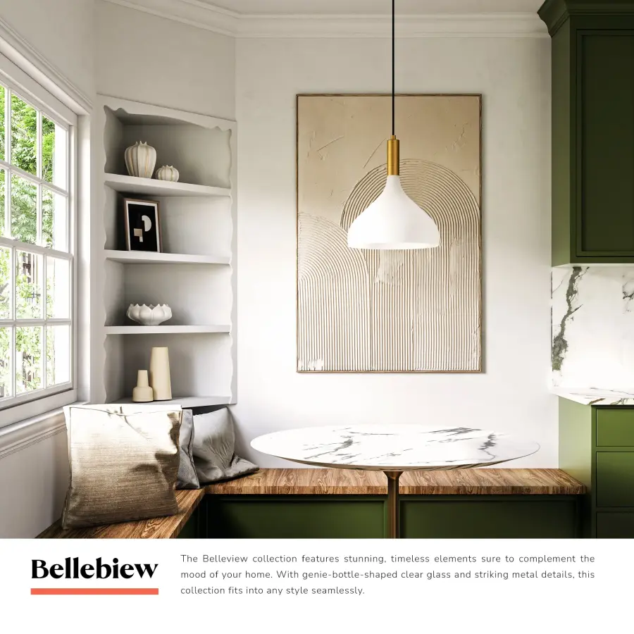Belleview 12-Inch Pendant in Aged Gold - Image 28