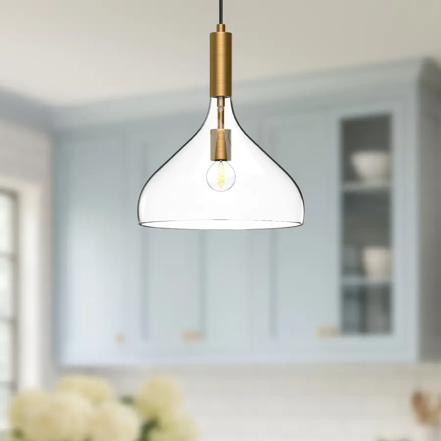 Belleview 12-Inch Pendant in Aged Gold - Image 4